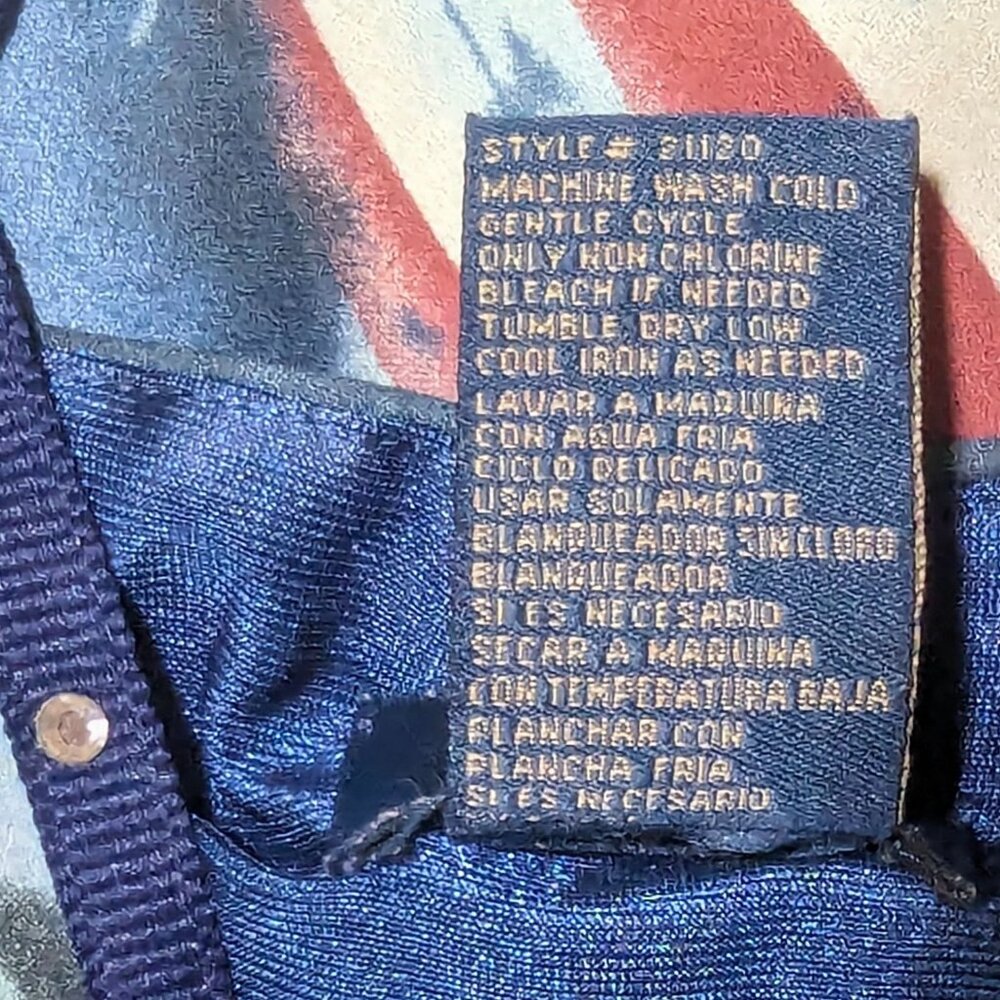 RAG Vintage sleeveless American Flag pathwork blue red maxi‎ dress 11 / 12 - Picture 12 of 12
